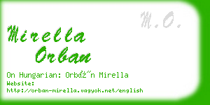 mirella orban business card